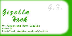gizella hack business card